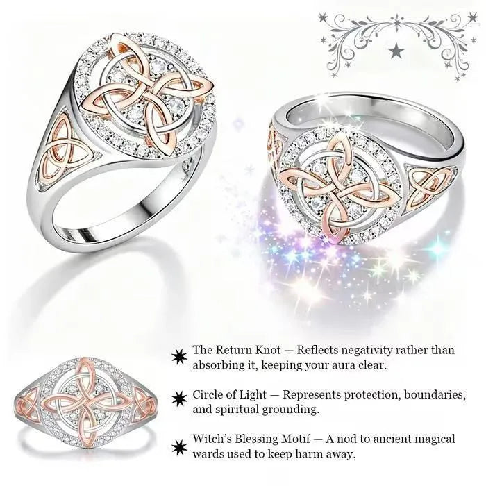 Two-Tone Celtic Heart Knot Ring