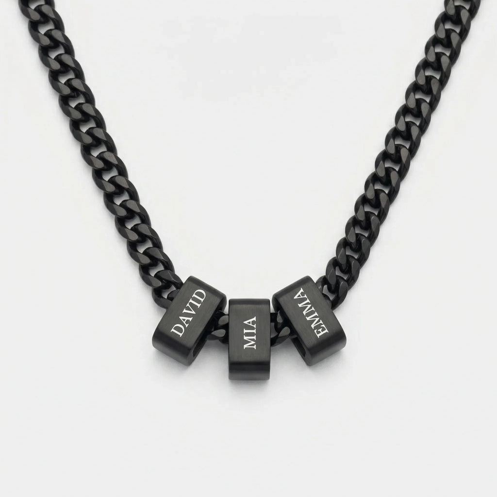Men's Personalized Name Bar Chain Necklace