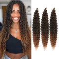 Ocean Wave Crochet Braiding Hair | Synthetic Water Wave Curly Hair for Crochet Braids