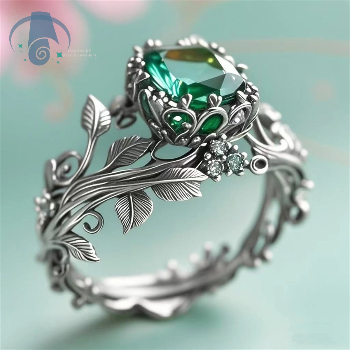 Vine Nest Crystal Ring