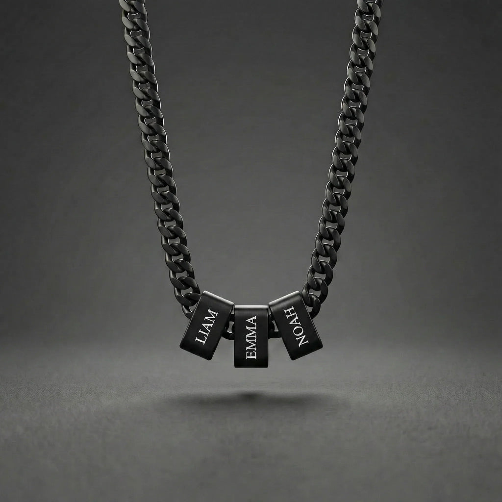 Men's Personalized Name Bar Chain Necklace