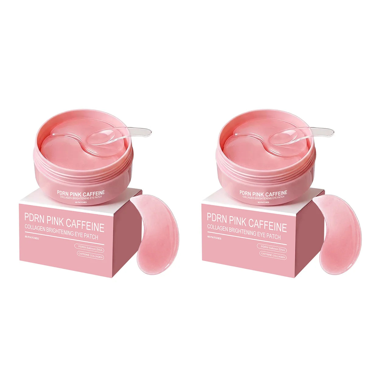 PDRN Caffeine Collagen Under Eye Patches Anti Puffy Eyes & Dark Circles with Niacinamide &Peptides Smile Line Wrinkle Care 60PCS