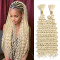 Synthetic Deep Wave Bulk Hair for Boho Braids | No-Weft Curly Braiding Hair Bundles