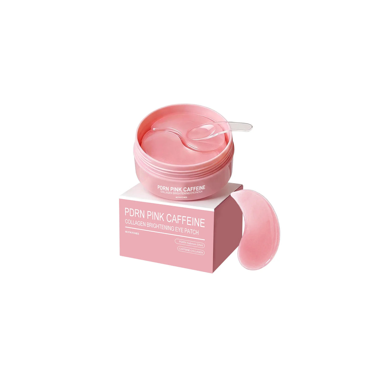 PDRN Caffeine Collagen Under Eye Patches Anti Puffy Eyes & Dark Circles with Niacinamide &Peptides Smile Line Wrinkle Care 60PCS
