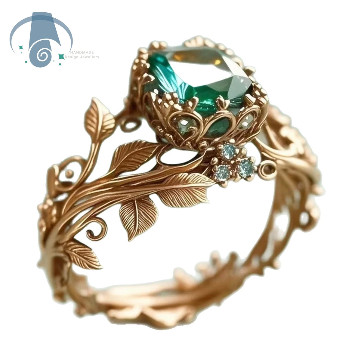Vine Nest Crystal Ring
