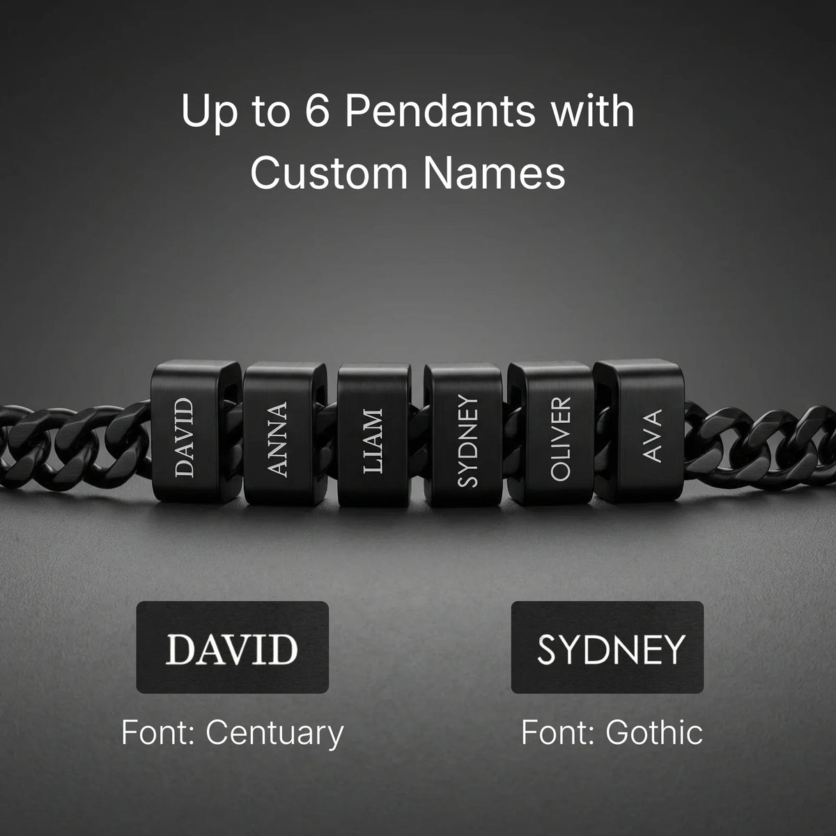 Men's Personalized Name Bar Chain Necklace