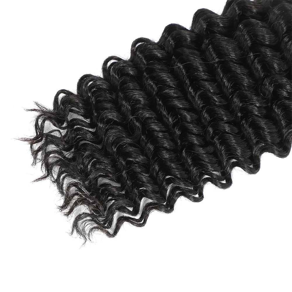 Chocolate Brown Remy Human Hair Bulk for Boho Braids | Deep Wave Braiding Hair