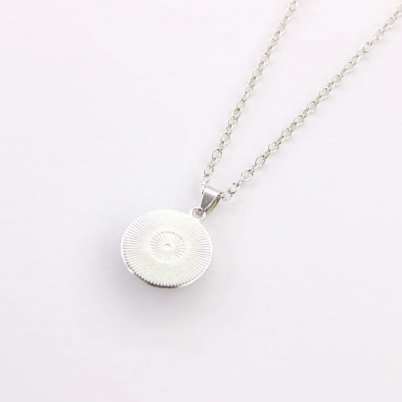 Glow-in-the-Dark Moon Pendant Necklace