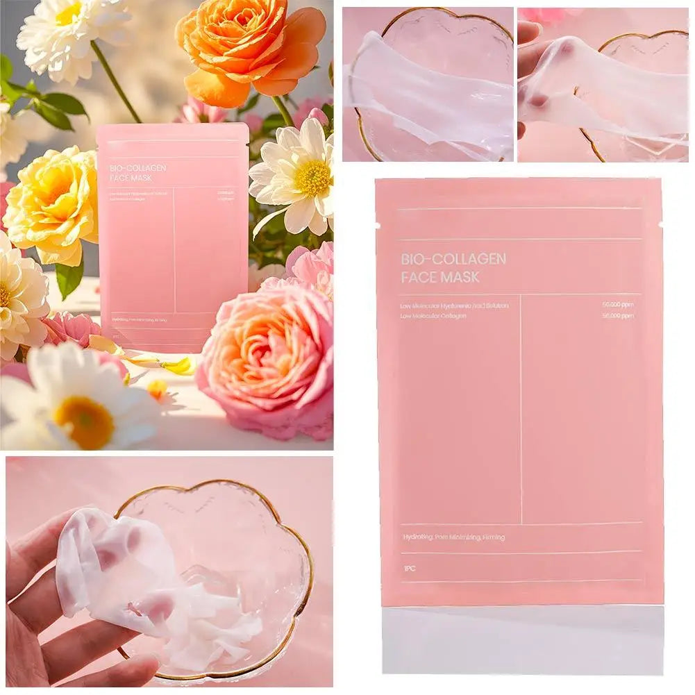 1-5pcs Bio Collagen Face Mask Shrink Pores Deep Hydrating Overnight Mask Moisturizing Refreshing Brightening Face Skin Care